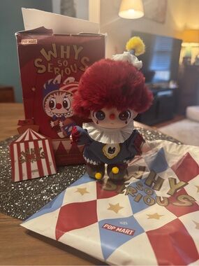 Pop Mart- Why So Serious Flame Clown Collectible plush pendant
